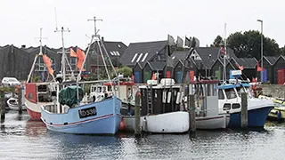 Hafen in der Nähe von Aarøsund Hyggehus