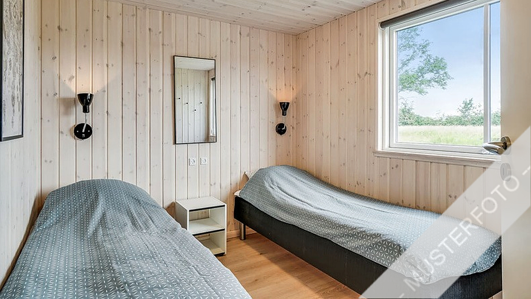 Schlafzimmer in Pinnesholm Poolhus