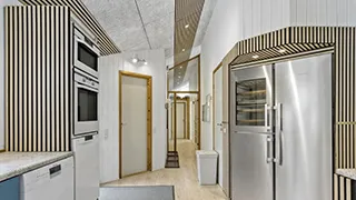 Küche in Kjul Poolhus