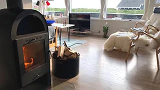 Ofen in Pamoramahus Rubjerg Knude