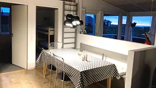 Essbereich in Pamoramahus Rubjerg Knude