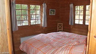 Schlafzimmer in Skallerup Blockhütte