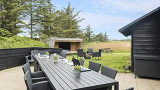 Terrasse von Vorupør pool og hygge