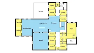 Grundriss von Vorupør pool og hygge
