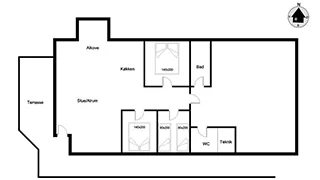 Grundriss von Poolhus Traditionell