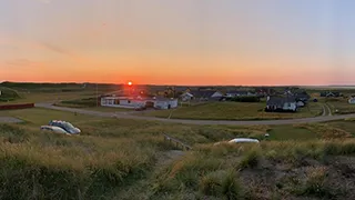 Blick auf die Landschaft von Hygge på klitten