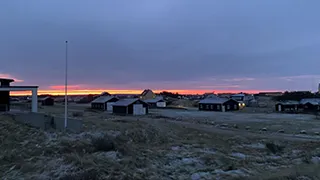 Blick auf die Landschaft von Hygge på klitten