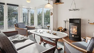 Ofen in Purterrasse Sommerhuset