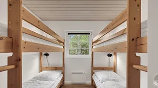 Schlafzimmer in Gaffel Poolhus