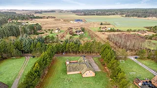Luftaufnahme von Husby Aktivhus