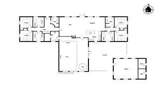 Grundriss von Ved Marken Poolhus