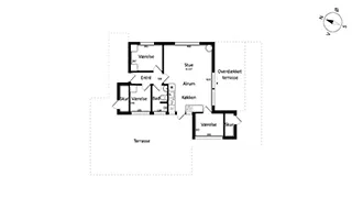 Grundriss von Sommerhus midt i klitterne