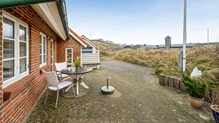 Terrasse von Hus gemt i klitterne