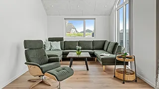 Wohnzimmer von Tæt på havet Poolhus