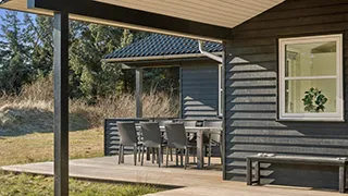 Terrasse von Hus slap af