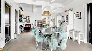 Essbereich in Loft under strå