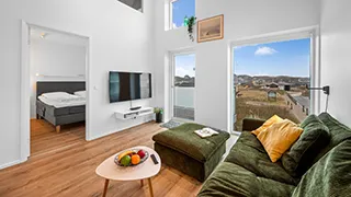 Wohnzimmer von Lejlighed Klitudsigt