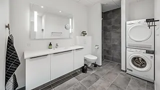 Badezimmer in Lejlighed Klitudsigt