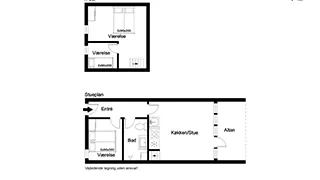 Grundriss von Lejlighed ved klitterne