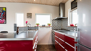 Küche in Hausboot Hvide Sande