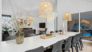 Essbereich in Stendysse Poolhus