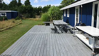 Terrasse von Sommerhus Fyrglimt