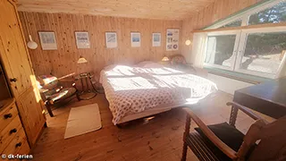 Schlafzimmer in Elins Saunahus