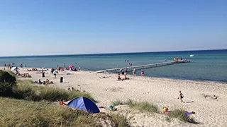 Strand in der Nähe von Glesborg Poolhus