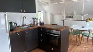Küche in Wellness-Oase