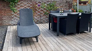 Terrasse von Wellness-Oase