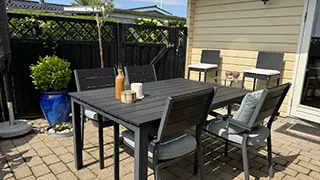 Terrasse von Hus Lærkebo