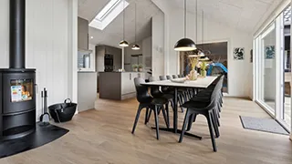Essbereich in Dalmose Poolhus