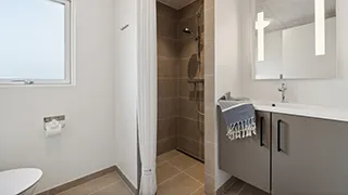 Badezimmer in Dalmose Poolhus