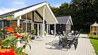 Terrasse von Slottet Aktivhus