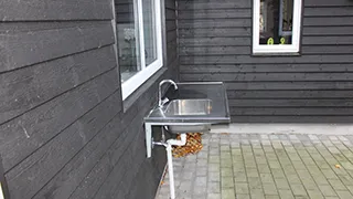 Fischausnehmplatz von Slottet Aktivhus