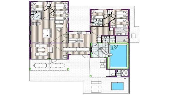 Grundriss von Poolhus Strandkrogen