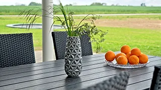 Terrasse von Moselund Poolhus