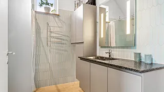 Badezimmer in Strandperle Feriehus