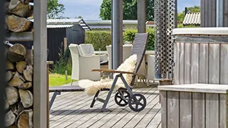 Terrasse von Strandperle Feriehus