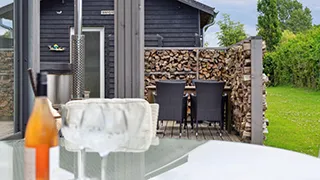 Terrasse von Strandperle Feriehus