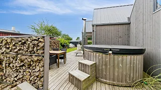 Terrasse von Strandperle Feriehus