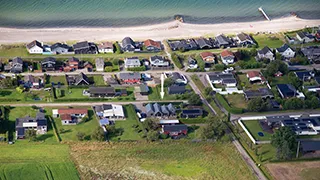 Luftaufnahme von Strandperle Feriehus