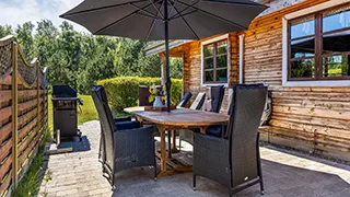 Terrasse von Sommerhus Kramnitze