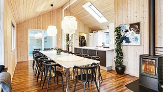 Essbereich in Sortspætte Aktivhus