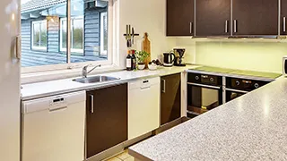 Küche in Sortspætte Aktivhus