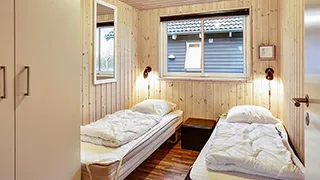 Schlafzimmer in Sortspætte Aktivhus