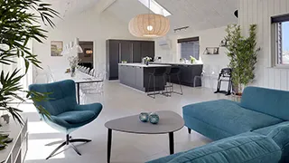 Wohnzimmer von Fiskekrogen Poolhus