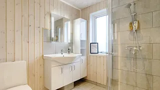 Badezimmer in Strandpark Spahus