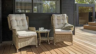 Terrasse von Gilleleje Poolhus