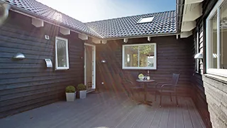 Terrasse von Højbro Poolhus
